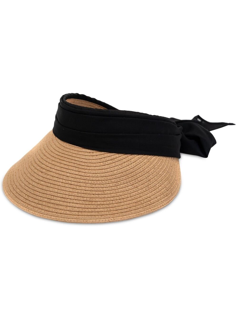 I.n.c. International Concepts Women's Tie-Back Chiffon & Straw Visor, - Black
